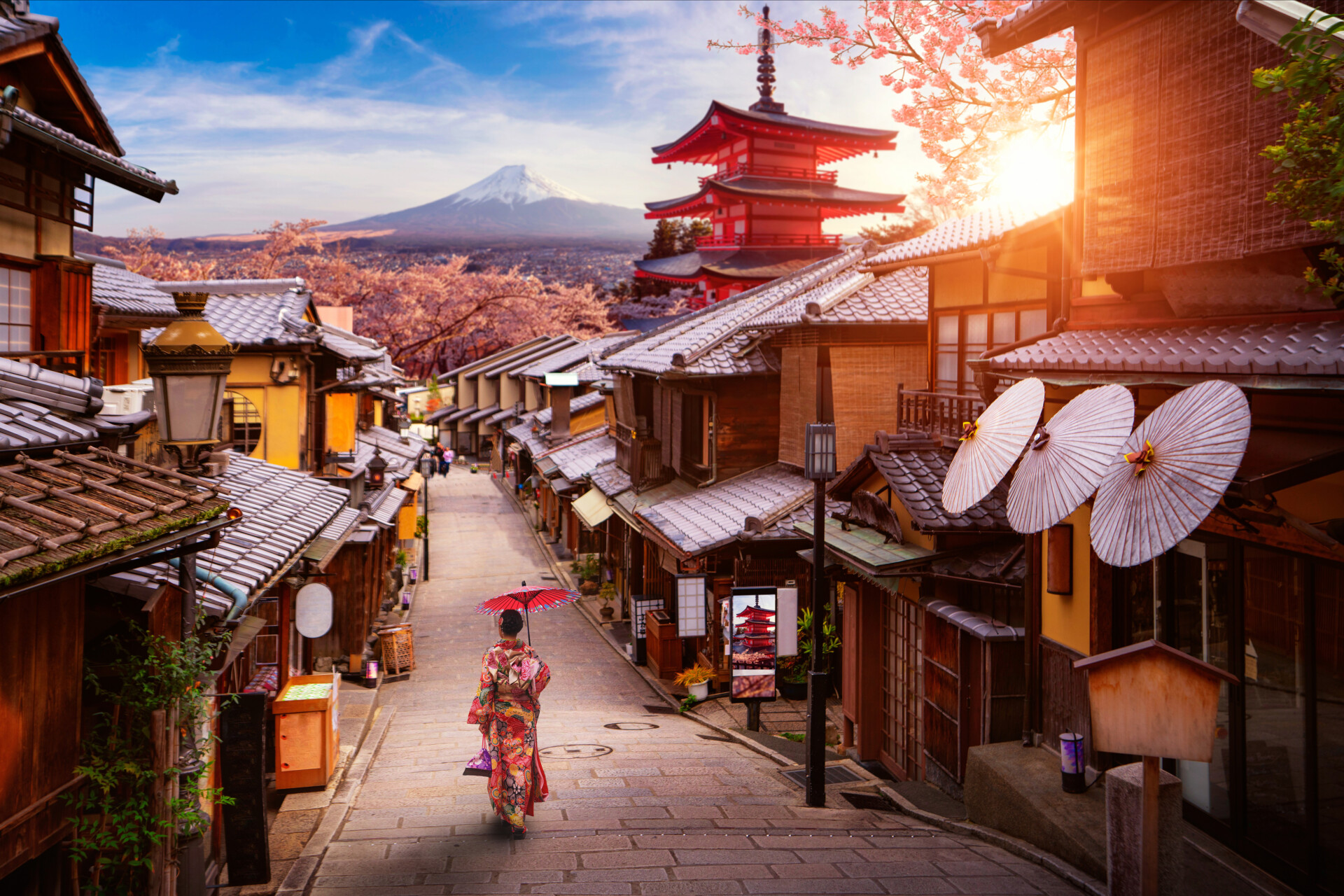 Illustrasjonsfoto av Japanske bygninger